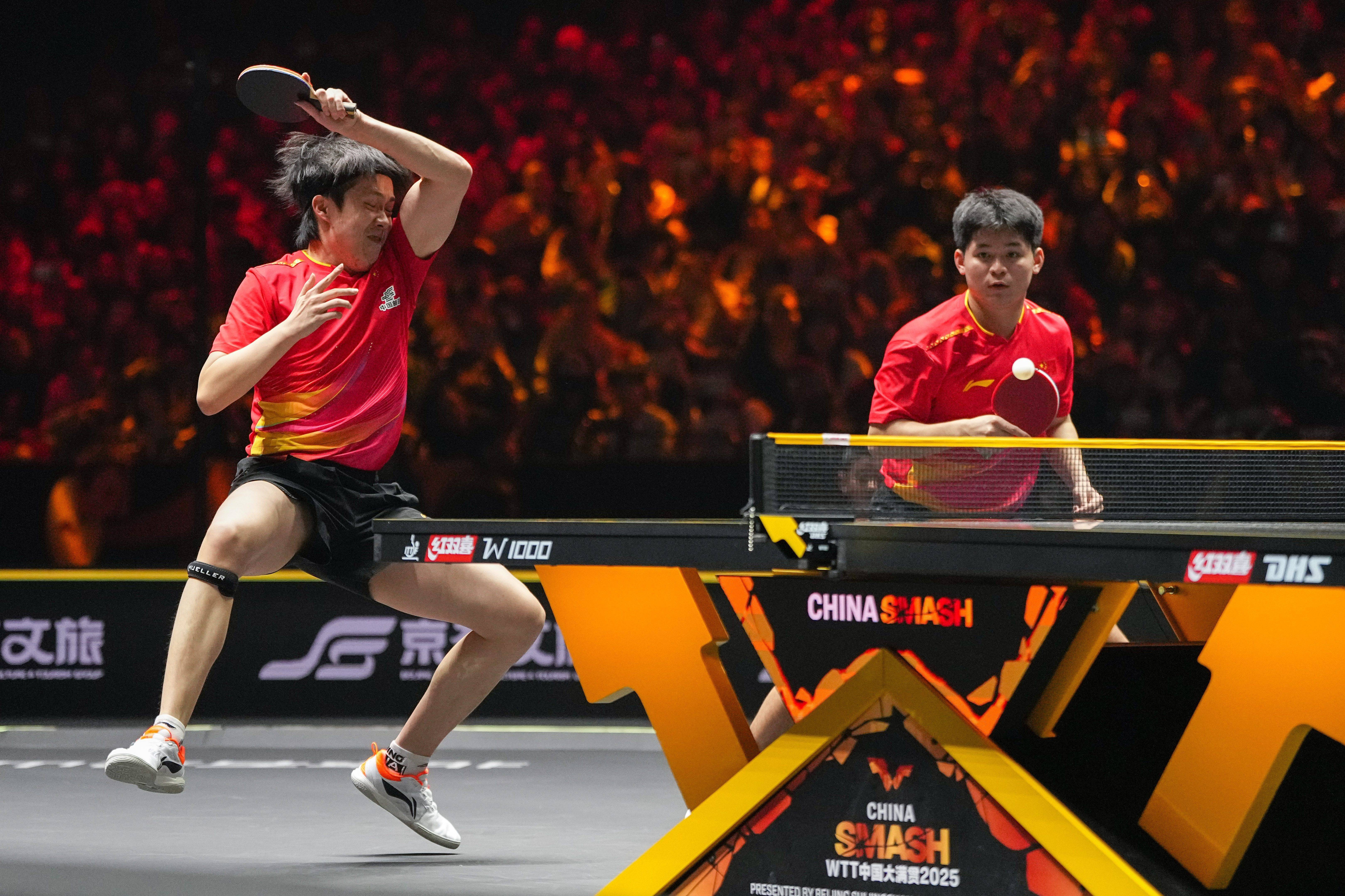 （体育）乒乓球——WTT中国大满贯赛：王楚钦/林诗栋晋级男双决赛