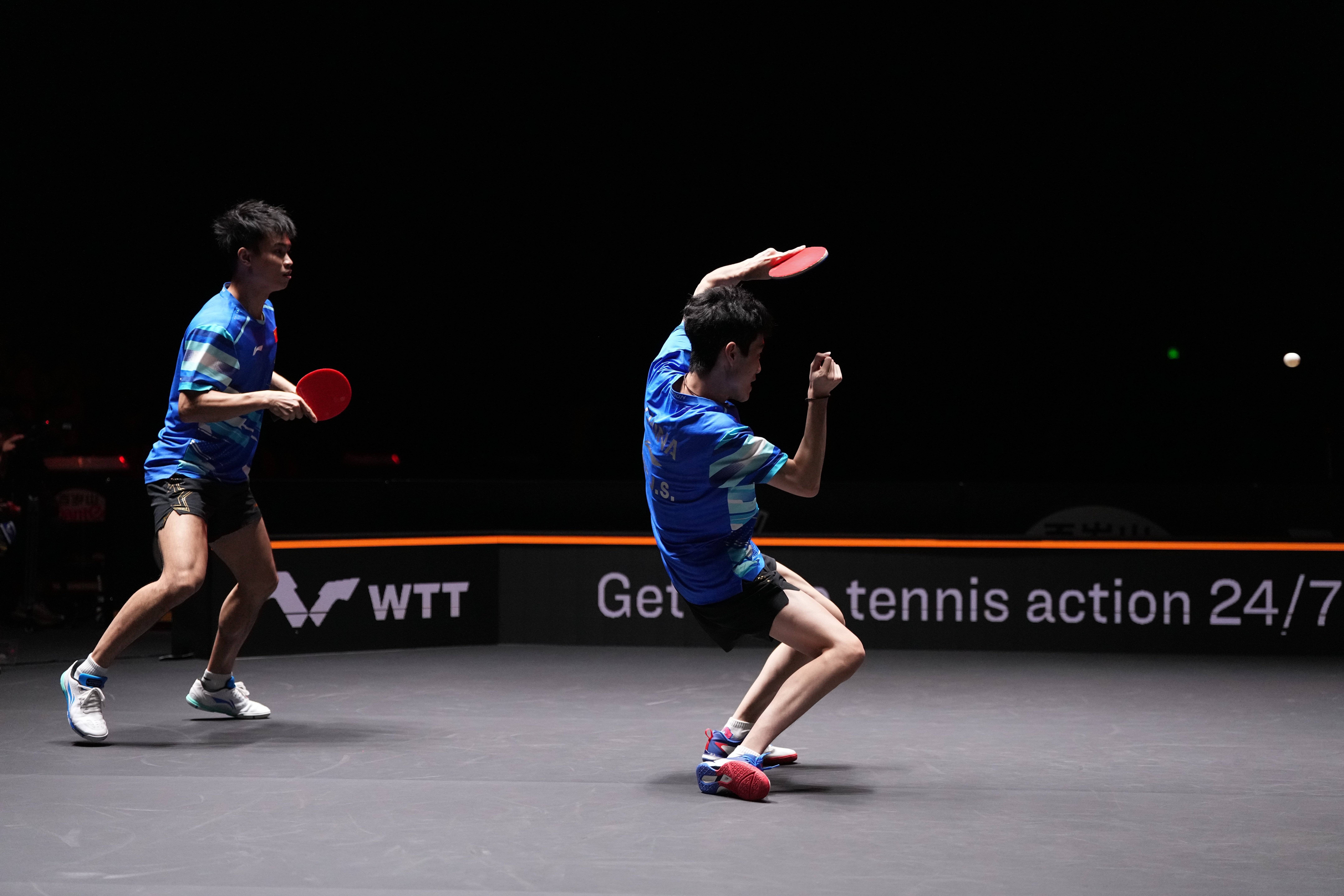 （体育）乒乓球——WTT中国大满贯赛：周启豪/陈俊菘晋级男双决赛